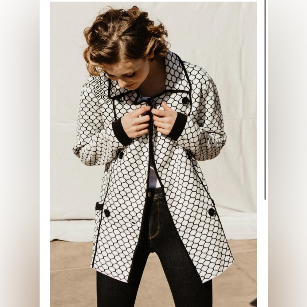 Defiant Heritage Don’t Fence Me In Cotton Cashmere Peacoat - Picture 8 of 9